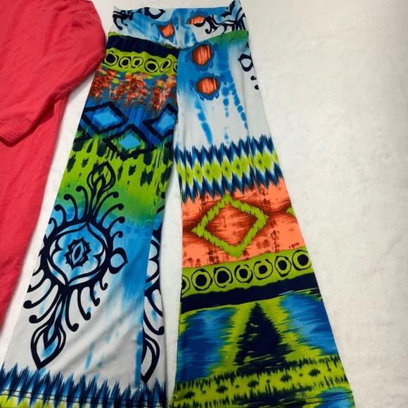 Pomelo Vibrant Peach, Blue and Green Patterned Outfit - Picture 4 of 10